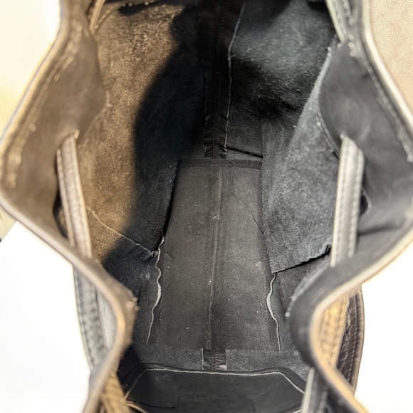 VTG Coach Black Leather Bucket Bag Legacy Sling Drawstring Shoulder Bag 9166 Y2K - Picture 7 of 10